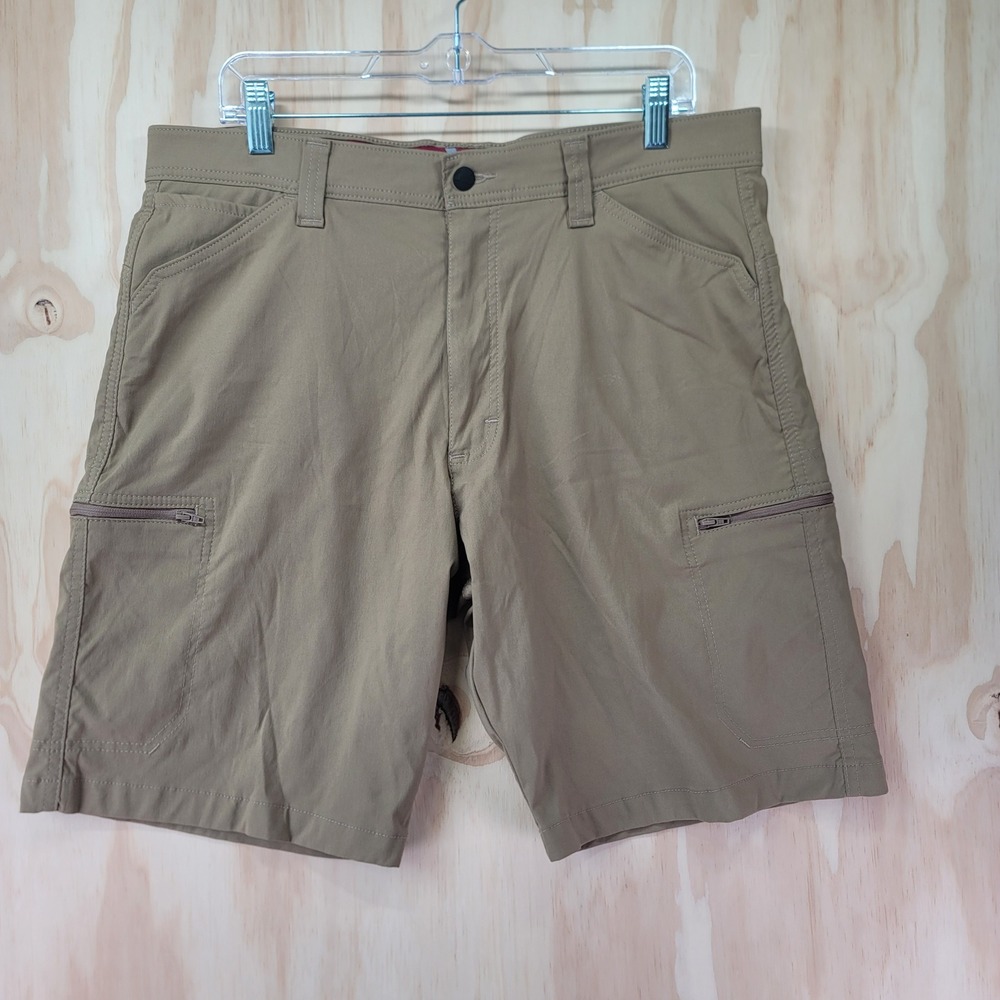 Wrangler Outdoor Shorts Mens‎ 36 Tan Good Utility Hiking Cargo Spandex 112318781